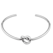 Fashion Stainless Steel Minimalist Knot Cuff Bracelet Bangle